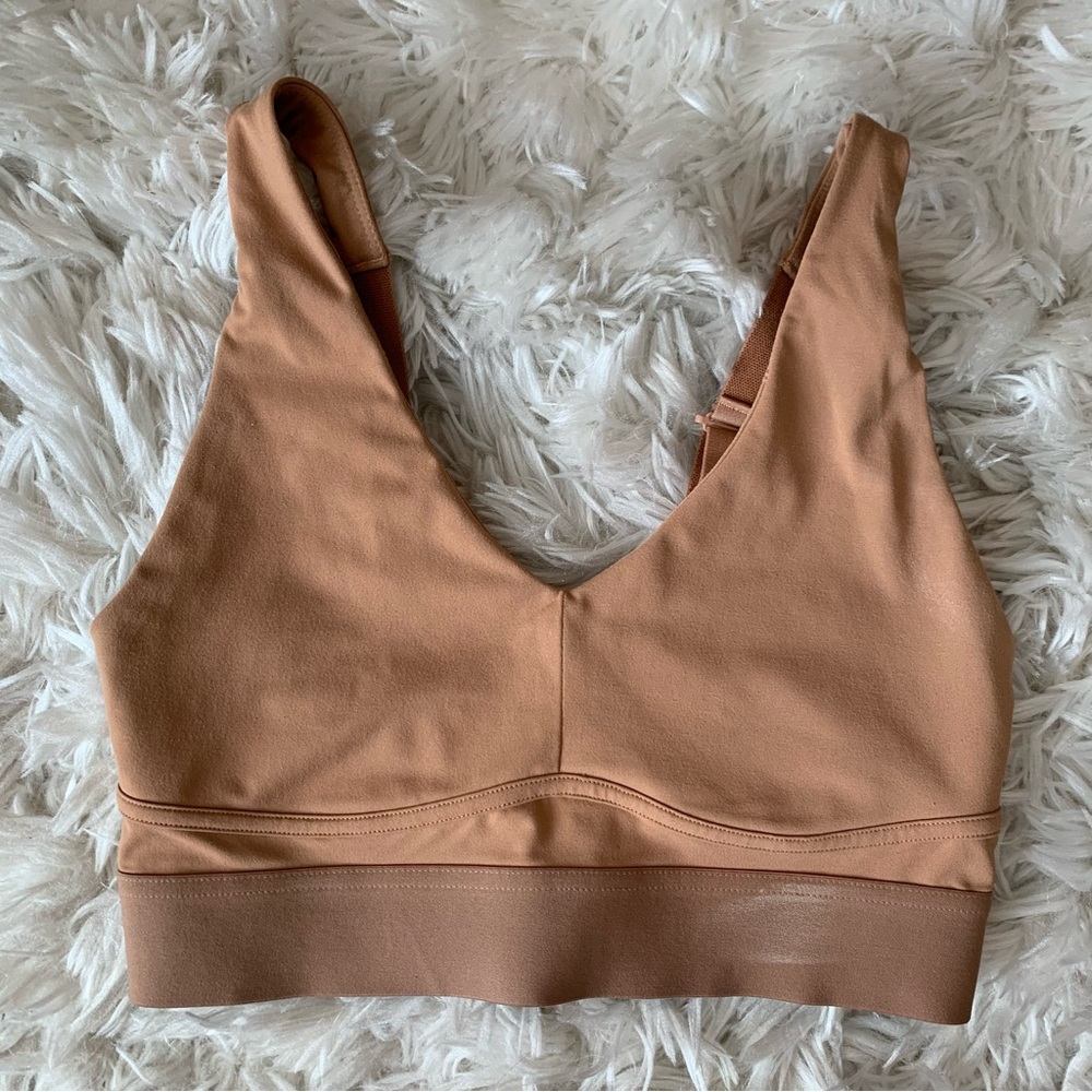 Fabletics Beige Sports Bra